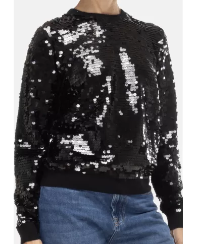 Andriani SEMI COUTURE Maglia donna paillettes Nero Y5WD22.Y69-0