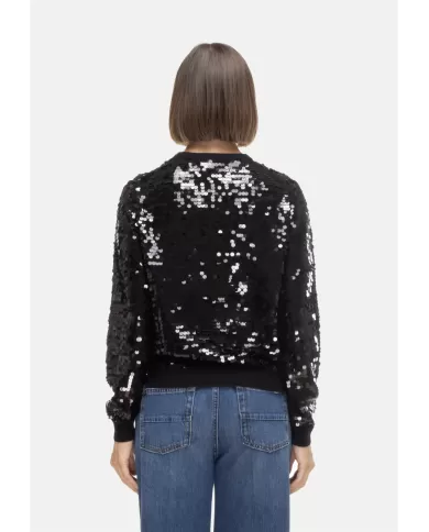 Andriani SEMI COUTURE Maglia donna paillettes Nero Y5WD22.Y69-0