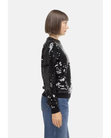 Andriani SEMI COUTURE Maglia donna paillettes Nero Y5WD22.Y69-0