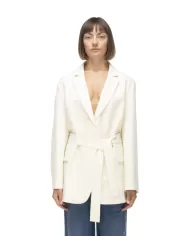 SEMI COUTURE Giacca donna con cintura Avorio