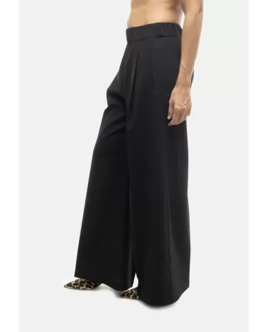 Andriani SEMI COUTURE Pantaloni donna elastico in vita neri Y5WI36.Y69-0
