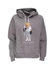 RALPH LAUREN Felpa donna cappuccio orsetto boxer Grey