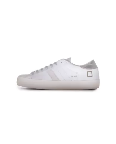 Andriani D.A.T.E. Sneakers donna Hill low calf WHITE-SILVER W431-HL-CA.WS