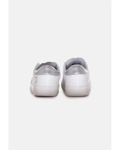 Andriani D.A.T.E. Sneakers donna Hill low calf WHITE-SILVER W431-HL-CA.WS