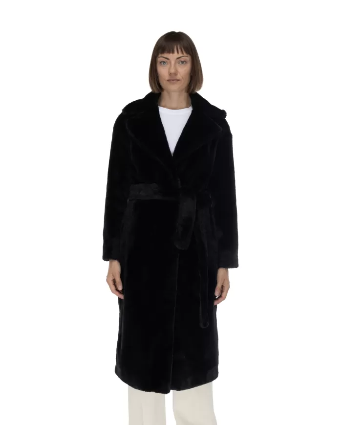 Andriani HERNO Cappotto donna teddy Nero CA000586D 12422.9300