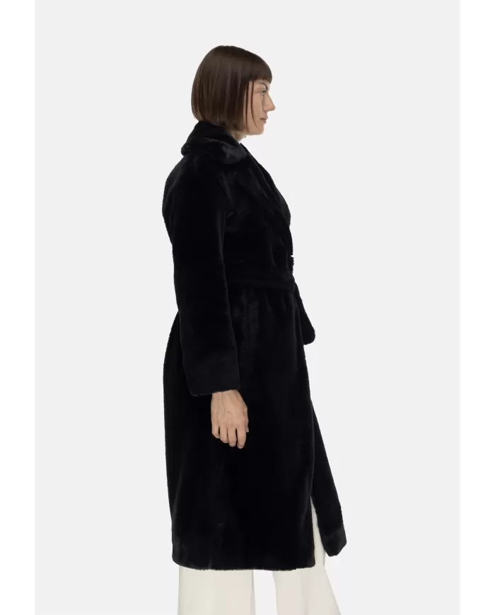 Andriani HERNO Cappotto donna teddy Nero CA000586D 12422.9300
