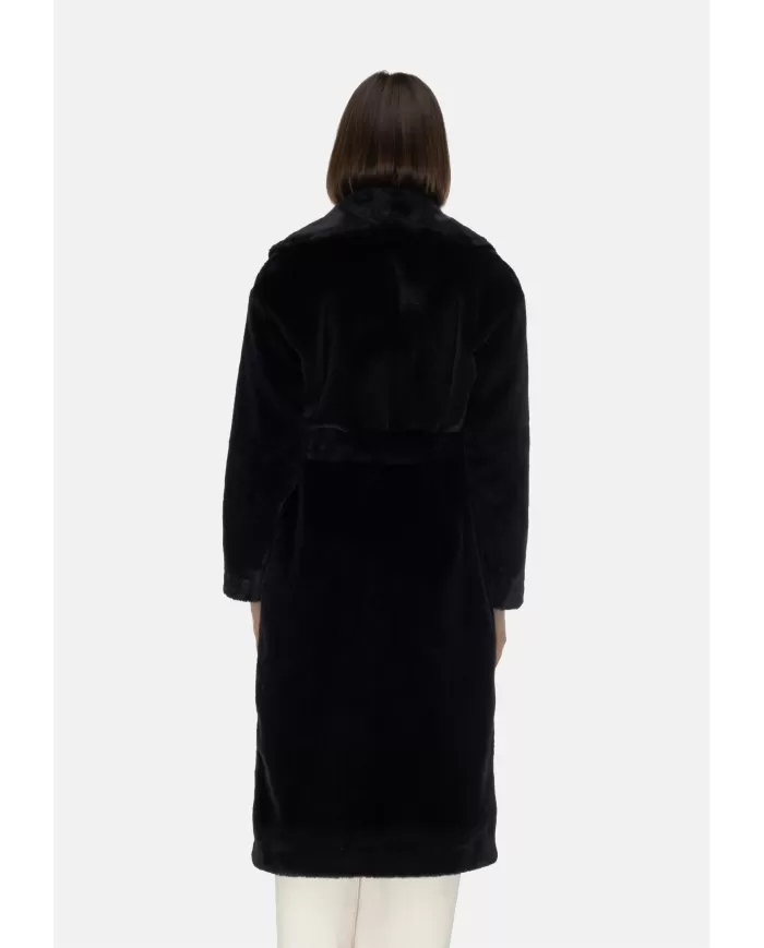 Andriani HERNO Cappotto donna teddy Nero CA000586D 12422.9300
