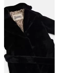 Andriani HERNO Cappotto donna teddy Nero CA000586D 12422.9300