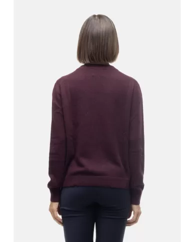 Andriani KUJTEN Maglia donna cashmere scollo v Bordeaux F 4747.231