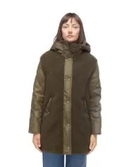 HERNO Piumino donna parka Verde militare