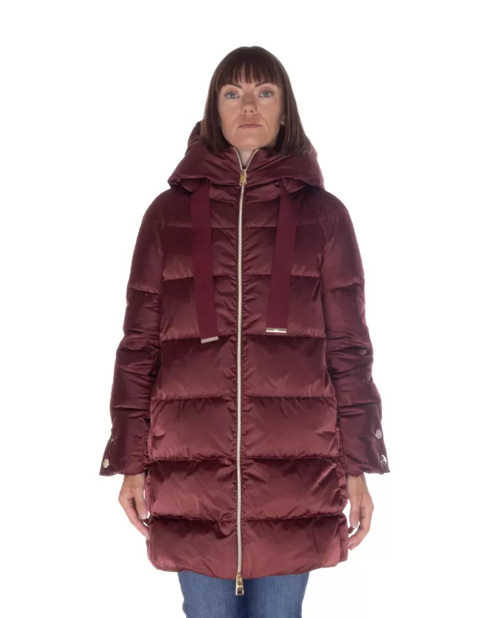 Andriani HERNO Piumino donna A-Shape in raso Bordeaux PI1304D 12170Z.6705
