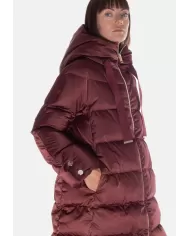 Andriani HERNO Piumino donna A-Shape in raso Bordeaux PI1304D 12170Z.6705