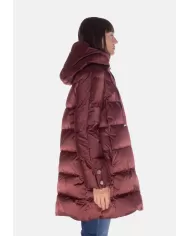 Andriani HERNO Piumino donna A-Shape in raso Bordeaux PI1304D 12170Z.6705