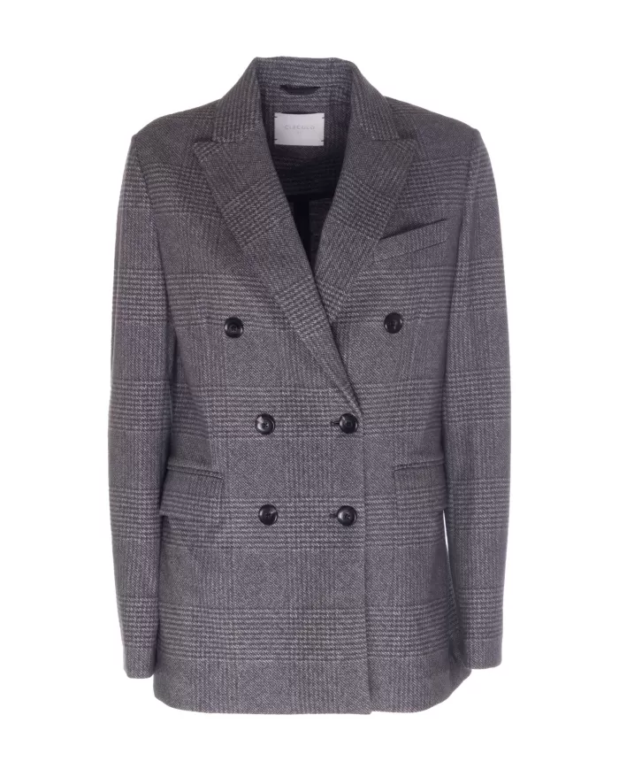 Andriani CIRCOLO 1901 Giacca donna in felpa stampata Principe di galles FD3679.NERO