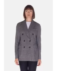 Andriani CIRCOLO 1901 Giacca donna in felpa stampata Principe di galles FD3679.NERO