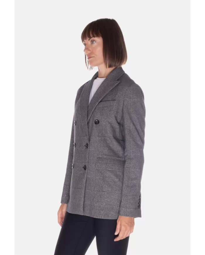 Andriani CIRCOLO 1901 Giacca donna in felpa stampata Principe di galles FD3679.NERO