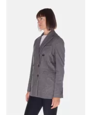 Andriani CIRCOLO 1901 Giacca donna in felpa stampata Principe di galles FD3679.NERO