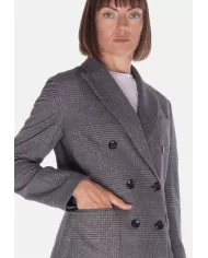 Andriani CIRCOLO 1901 Giacca donna in felpa stampata Principe di galles FD3679.NERO