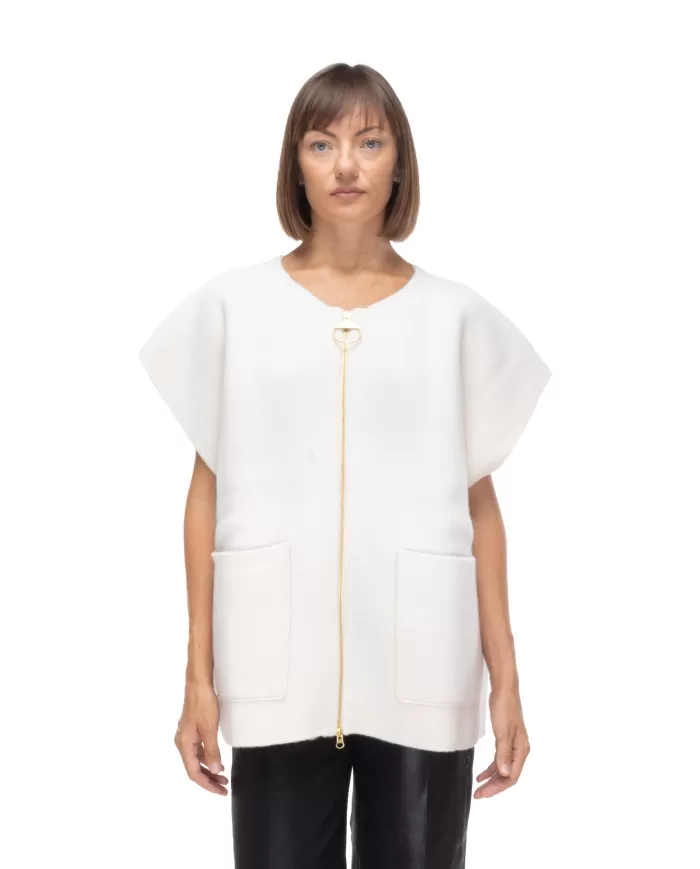 Andriani BARBOUR Gilet donna Martha Avorio LKN1704 LKN1.WH52