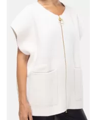 Andriani BARBOUR Gilet donna Martha Avorio LKN1704 LKN1.WH52