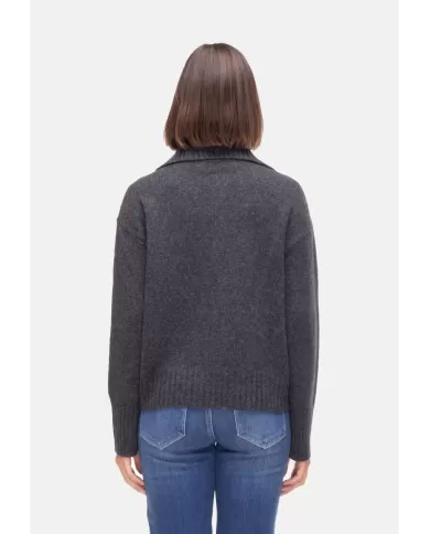 Andriani ROBERTO COLLINA Polo donna in lana Antracite 253F36004.F3621