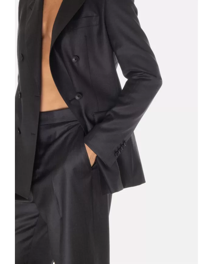 Andriani TAGLIATORE Tailleur donna gessato grigio T-PARIGI10BA 060073 S1079.542