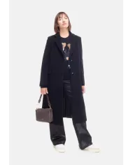 Andriani TAGLIATORE Cappotto lungo donna monopetto sfiancato Nero AMANDA 350002 N5055.2111