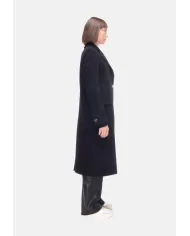 Andriani TAGLIATORE Cappotto lungo donna monopetto sfiancato Nero AMANDA 350002 N5055.2111