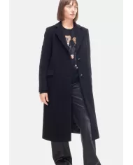 Andriani TAGLIATORE Cappotto lungo donna monopetto sfiancato Nero AMANDA 350002 N5055.2111