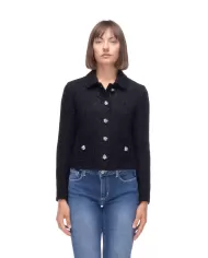 TAGLIATORE Giacca chanel donna con lurex Nera