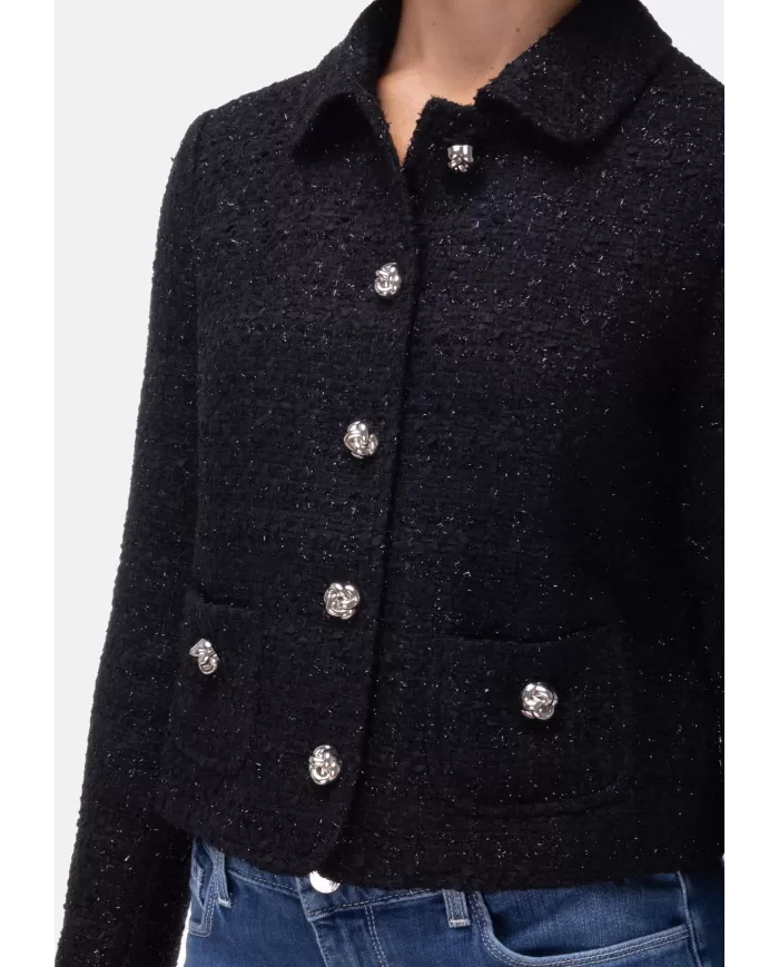 Andriani TAGLIATORE Giacca chanel donna con lurex Nera IDELLE 160043 N1287.2111