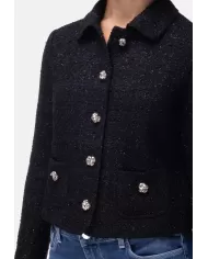 Andriani TAGLIATORE Giacca chanel donna con lurex Nera IDELLE 160043 N1287.2111