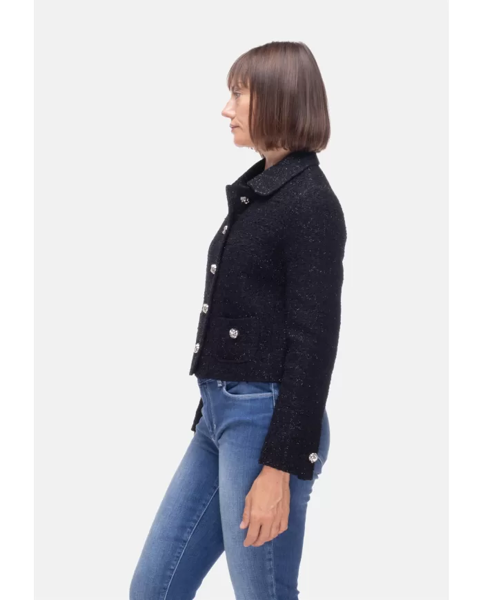 Andriani TAGLIATORE Giacca chanel donna con lurex Nera IDELLE 160043 N1287.2111