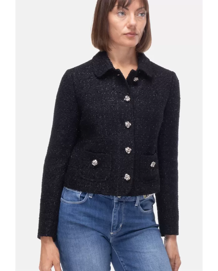 Andriani TAGLIATORE Giacca chanel donna con lurex Nera IDELLE 160043 N1287.2111