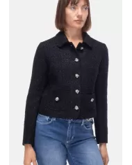 Andriani TAGLIATORE Giacca chanel donna con lurex Nera IDELLE 160043 N1287.2111