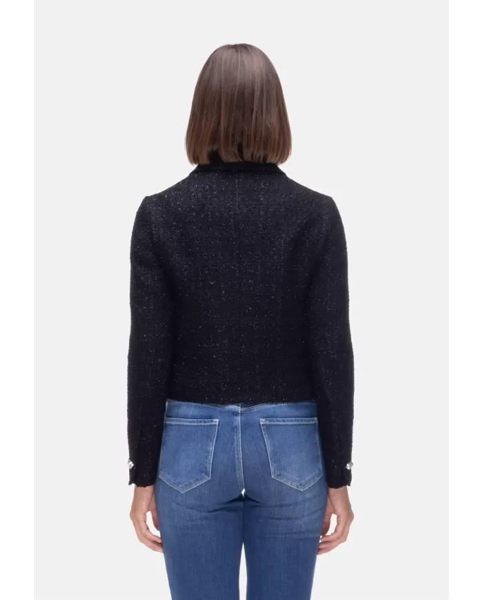 Andriani TAGLIATORE Giacca chanel donna con lurex Nera IDELLE 160043 N1287.2111