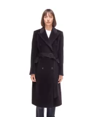 TAGLIATORE Cappotto lungo donna con cintura marrone