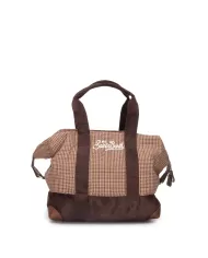MC2 St. Barth Borsa uomo pied de poule Marrone