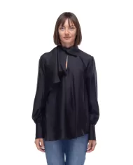 LE SARTE PETTEGOLE Camicia donna seta Nera