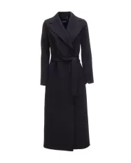 'S MAX MARA Cappotto lungo donna con cintura Nero