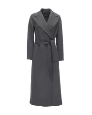 'S MAX MARA Cappotto lungo donna con cintura Grigio scuro
