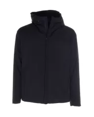 HERNO Piumino liscio con cappuccio Nero