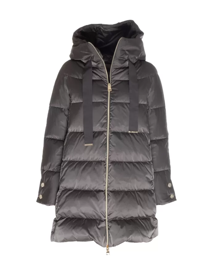 Andriani HERNO Piumino donna A-Shape in raso Grigio PI1304D 12170Z.9480