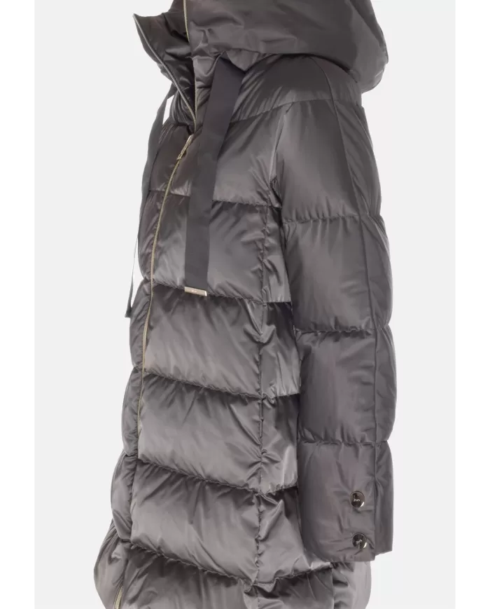 Andriani HERNO Piumino donna A-Shape in raso Grigio PI1304D 12170Z.9480
