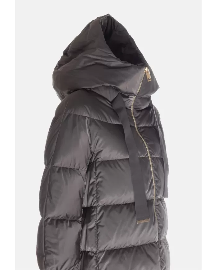 Andriani HERNO Piumino donna A-Shape in raso Grigio PI1304D 12170Z.9480