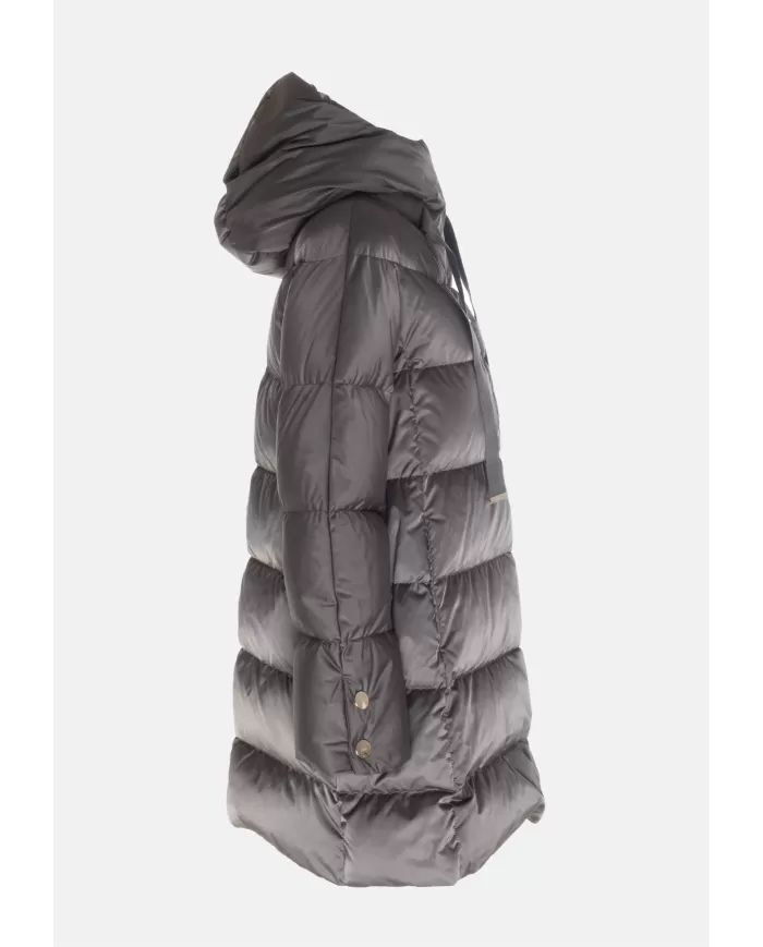 Andriani HERNO Piumino donna A-Shape in raso Grigio PI1304D 12170Z.9480
