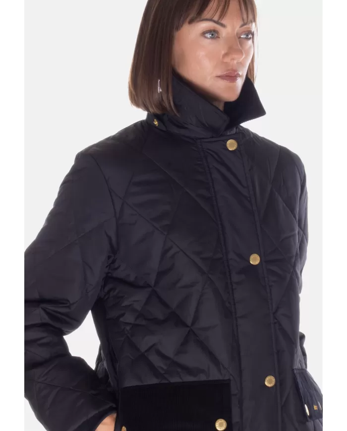 Andriani BARBOUR Giaccone donna Meredith nero LQU1842 LQU.BK11