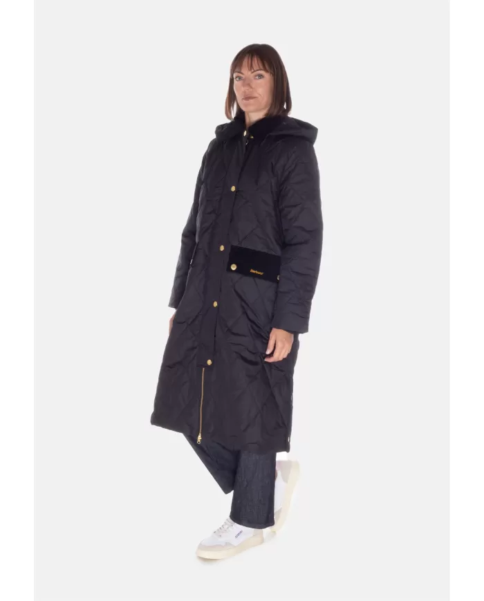 Andriani BARBOUR Giaccone donna Meredith nero LQU1842 LQU.BK11