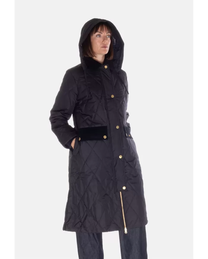 Andriani BARBOUR Giaccone donna Meredith nero LQU1842 LQU.BK11