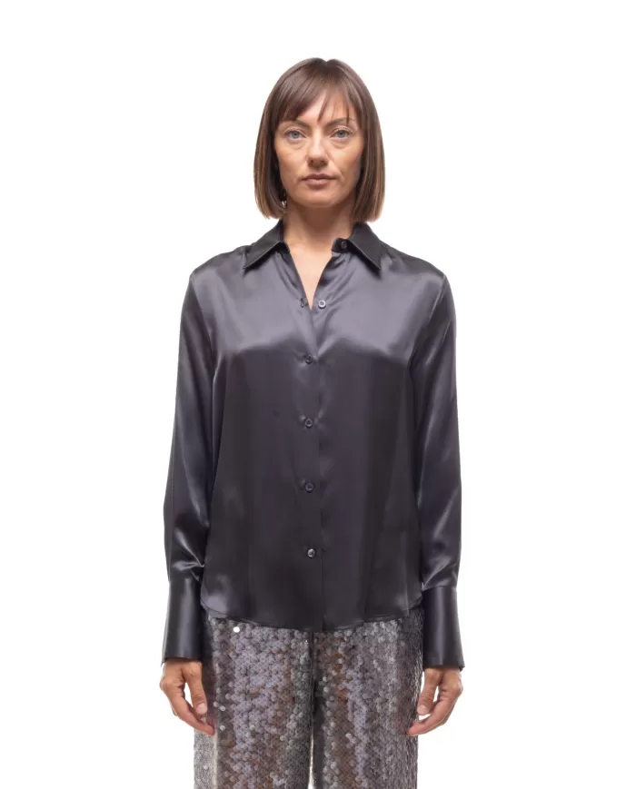 Andriani SEMI COUTURE Camicia donna seta grigia S5WM52.Y35-1